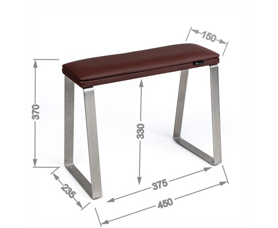 Изображение 6 Педикюрная подставка для ног Eco Stand Padix на металлических ножках, коричневая