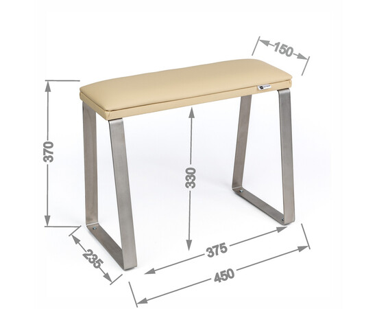 Изображение 6 Педикюрная подставка для ног Eco Stand Padix на металлических ножках, бежевая