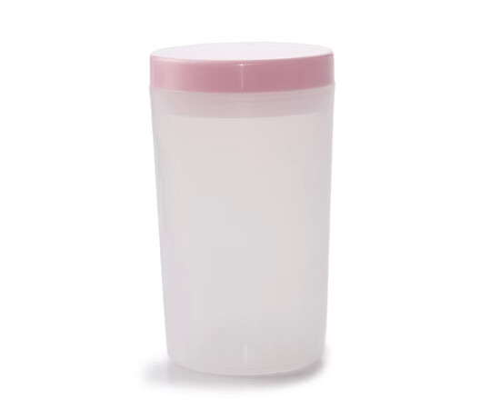 Зображення 2 Склянка для пензлів пластикова з рожевою кришкою та тримачами.