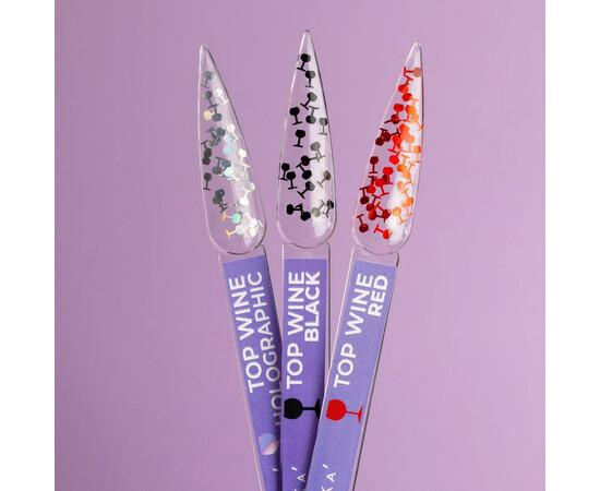 Изображение 2 Топ без липкого слоя DNKa Top Wine Black, 15 мл, Объем (мл, г): 15, Цвет: Black