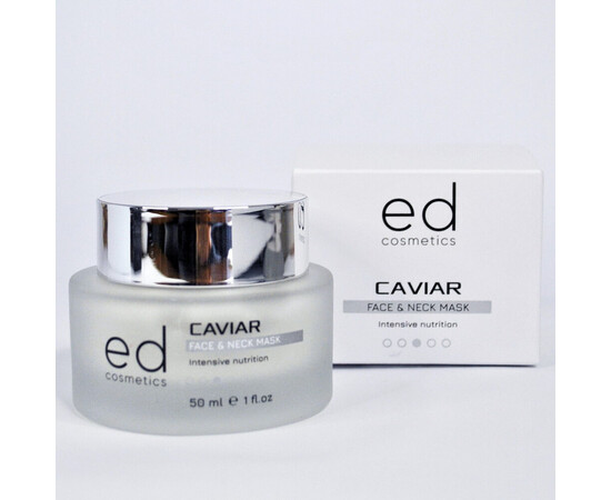 Зображення 3 Маска для обличчя та шиї Ed Cosmetics Caviar Face & Neck Mask з екстрактом ікри, 50 мл