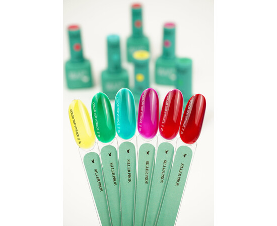 Зображення 3 Топ для гель-лаку Siller Top Color Vitrage №19, 8 мл, Об'єм (мл, г): 8, Колір: 19