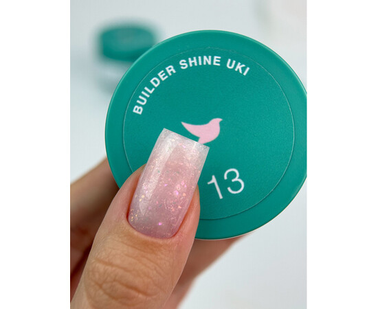 Зображення 2 Гель для нігтів з пластівцями Siller Gel Shine UKI №13, 15 мл, Об'єм (мл, г): 15, Колір: 13