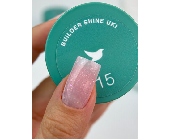Изображение 2 Гель для ногтей с хлопьями Siller Gel Shine UKI №15, 15 мл, Объем (мл, г): 15, Цвет: 15