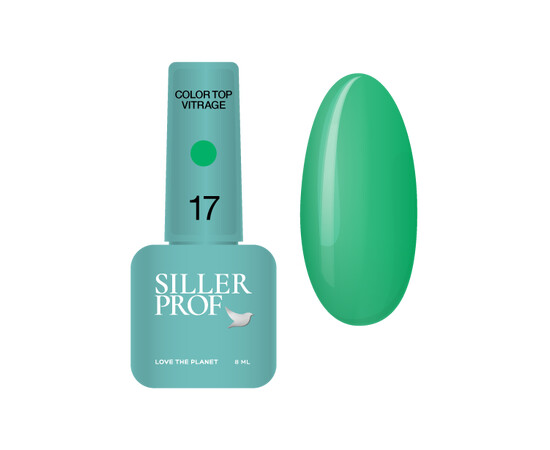 Зображення  Топ для гель-лаку Siller Top Color Vitrage №17, 8 мл, Об'єм (мл, г): 8, Колір: 17