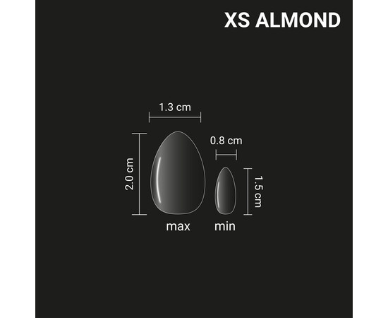 Зображення 3 Гелеві тіпси для нарощування Adore Professional SPLETNIца SIZE XS Gel Tips Almond мигдаль, 240 шт