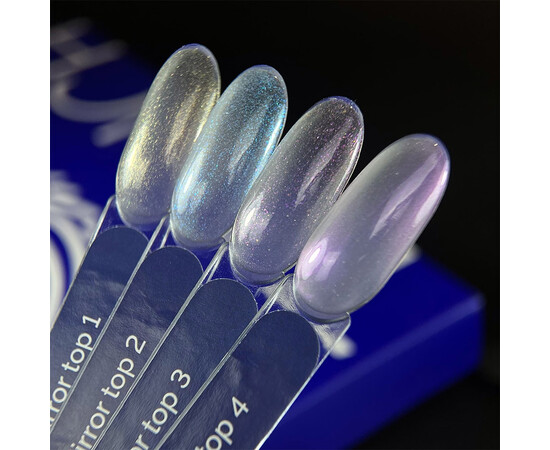 Изображение 3 Топ без липкого слоя Touch Top Mirror 03 прозрачный с фиолетовыми блестками, 13 мл, Объем (мл, г): 13, Цвет: 03