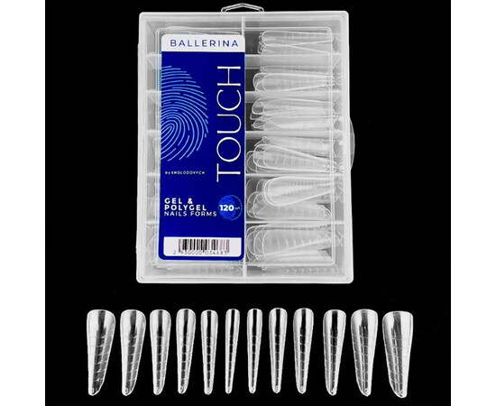 Изображение 3 Верхние формы для наращивания ногтей Touch Nails Forms Ballerina, 120 шт