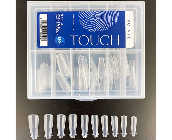 Зображення 3 Верхні форми для нарощування нігтів Touch Nails Forms Pointe, 120 шт