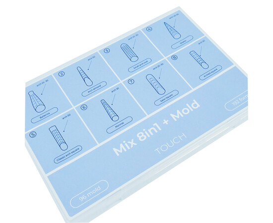 Зображення 5 Верхні форми + молды Touch Nail Forms Mix 8 in 1 + Mold, 288 шт