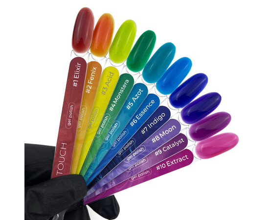 Зображення 3 Гель-лак вітражний з ефектом глазурі Touch Алхімія 04 Monstera, 9 мл, Об'єм (мл, г): 9, Колір: 04