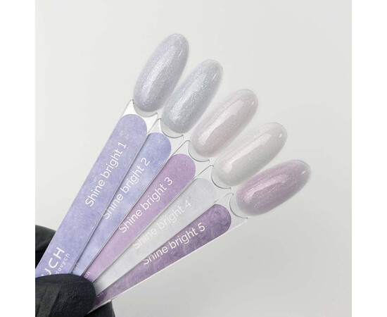 Зображення 3 Гель для нарощування з шимером Touch Builder Gel Shine Bright 01 ліловий, 15 мл, Об'єм (мл, г): 15, Колір: 01