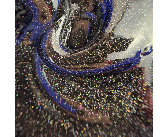 Изображение 2 Гель-лак на витражной основе с блестками Touch Pixi 06 черный, 9 мл, Объем (мл, г): 9, Цвет: 06