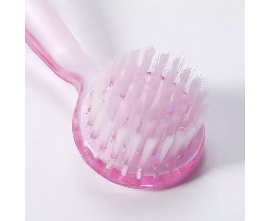 Зображення 2 Манікюрна кругла щітка для видалення пилу з ручкою, Рожева