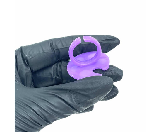 Зображення 2 Палітра на кільці для змішування фарб, гель лаків, гелів, клею для нарощування вій Фіолетовий