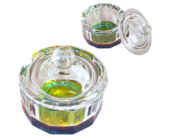 Зображення 3 Склянка для мономеру, хни, фарби скляна з кришкою А (кругла)