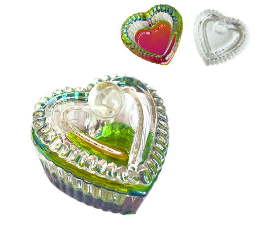 Изображение 4 Стаканчик для мономера, хны, краски стеклянный с крышкой F (сердце)