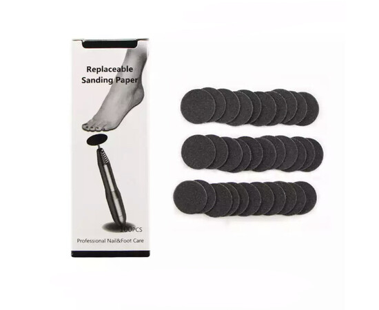 Зображення 7 Набір змінних файлів для педикюрного диска, 100шт./уп., 25мм. 150 грит