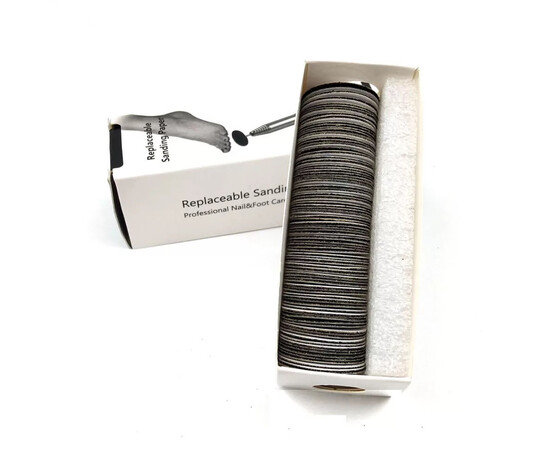 Зображення 6 Набір змінних файлів для педикюрного диска, 100шт./уп., 25мм. 240 грит