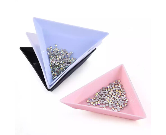 Зображення 8 Трикутний лоток для страз пластмасовий Чорний