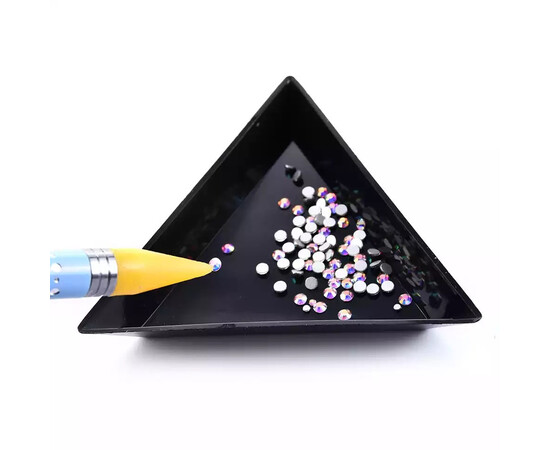 Зображення 3 Трикутний лоток для страз пластмасовий Чорний