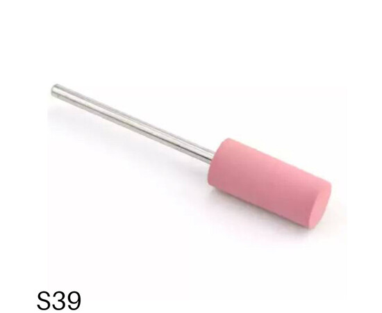 Зображення 2 Фреза силіконова циліндр S39 400 грит рожева 8/19 мм