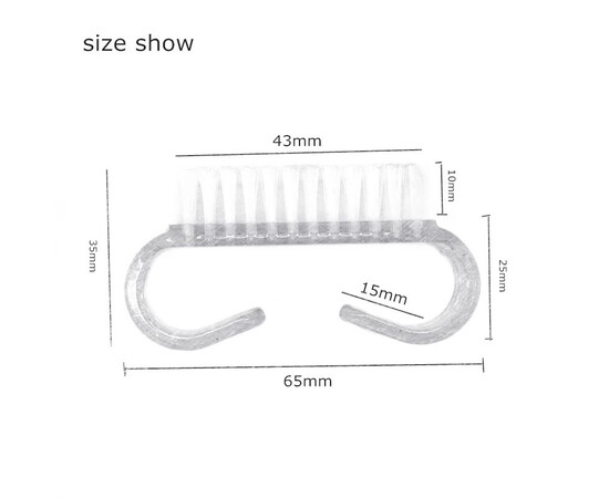 Зображення 3 Манікюрна щітка-змітка для видалення пилу з нігтів "Прасочка" Прозорий