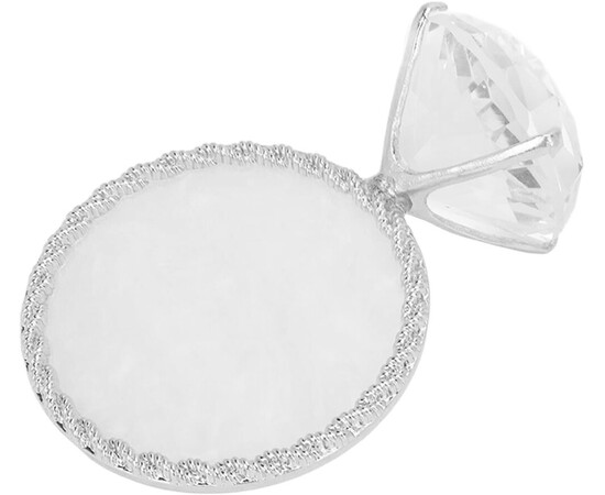 Зображення 2 Палітра-кільце на палець для змішування фарб / підставка під кисті, діамант Срібло