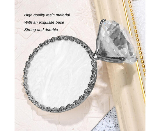 Зображення 4 Палітра-кільце на палець для змішування фарб / підставка під кисті, діамант Срібло