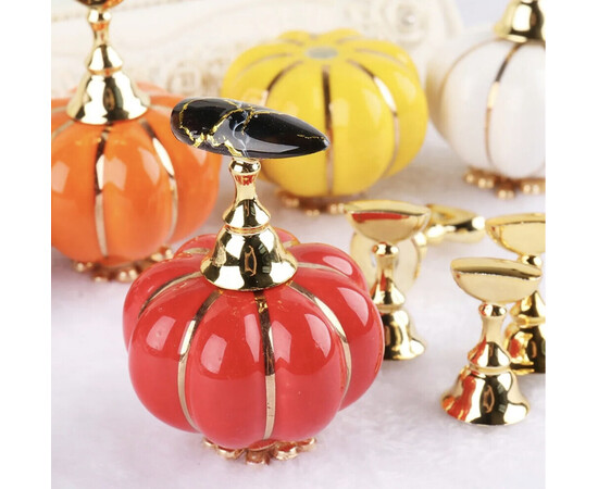 Изображение 2 Подставка держатель на магнитной подставке для типс "Тыква" +5 подставок в комплекте Красный