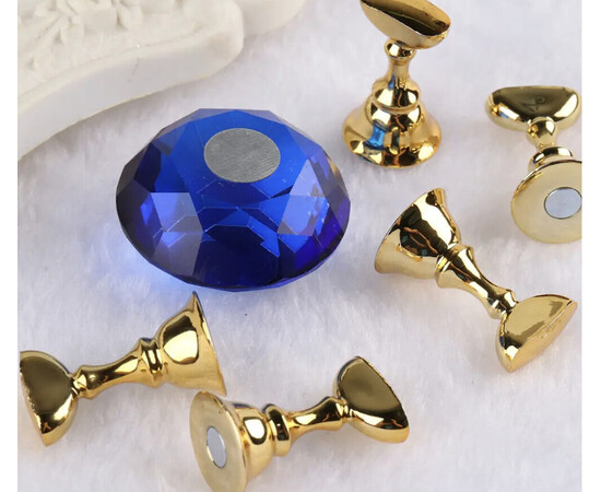 Зображення 4 Підставка (тримач) під типси на магнітній основі "Діамант" (5 підставок у комплекті) Синій