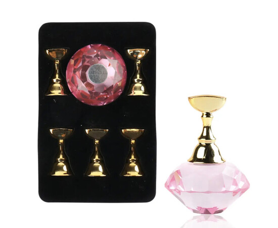 Зображення 2 Підставка (тримач) під типси на магнітній основі "Діамант" (5 підставок у комплекті) Червоний