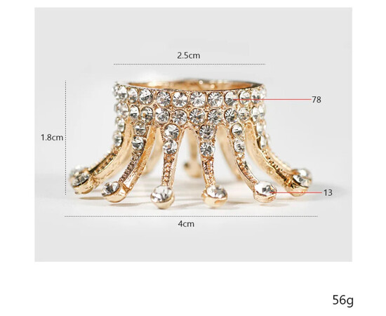 Зображення 3 Пластикова підставка "Корона" для кистей та прикрас + палітра для змішування фарб та інших текстур Золото В (ширина - 4см. висота - 1.8 см)
