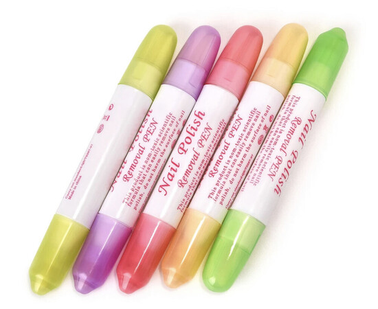 Зображення 2 Набір з 5 шт. - олівець / коректор Removal Pen для видалення лаку з нігтів (+ 3 змінні насадки)