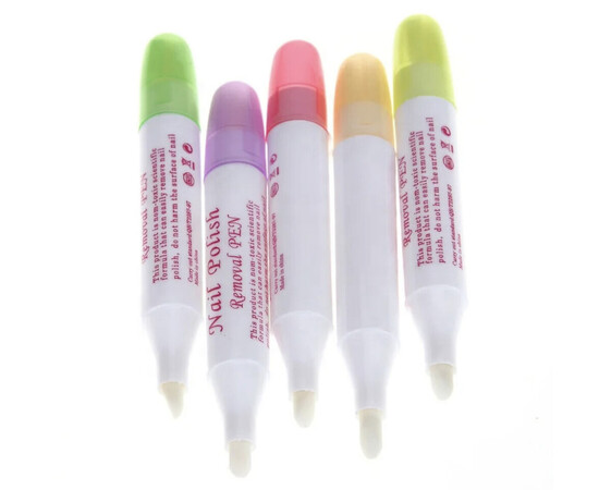Зображення 6 Набір з 5 шт. - олівець / коректор Removal Pen для видалення лаку з нігтів (+ 3 змінні насадки)