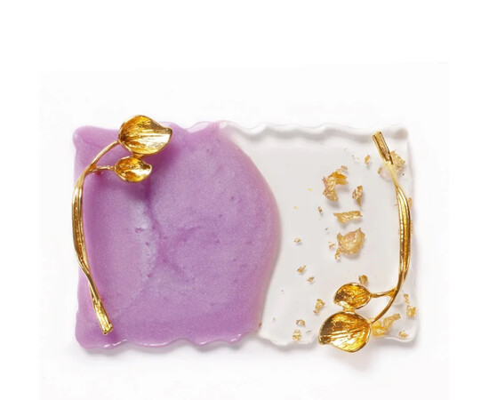 Зображення 5 Палітра (7,4х10,8см.) для змішування текстур (фарб, гель-лаків, гелів) + підставка для пензлів 351 Фіолетовий