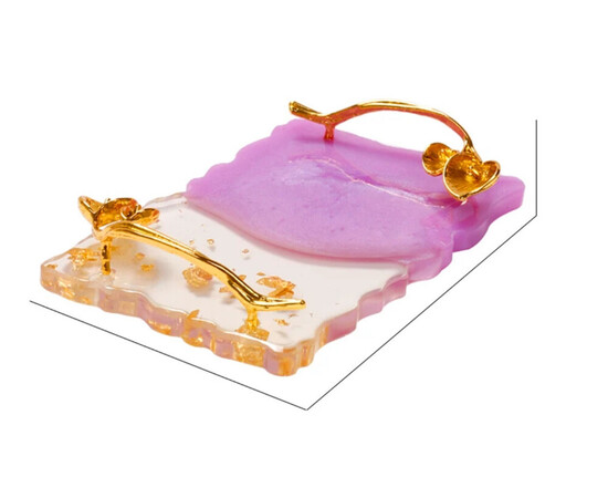 Зображення 4 Палітра (7,4х10,8см.) для змішування текстур (фарб, гель-лаків, гелів) + підставка для пензлів 351 Фіолетовий