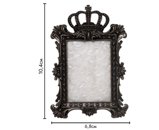 Зображення 2 Палітра (10,4х6,8см.) "Корона" для змішування різних текстур + підставка під кисті та типси 338 Бронза
