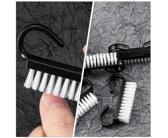 Зображення 3 Манікюрна щітка-змітка для видалення пилу з нігтів "Прасочка" Чорний