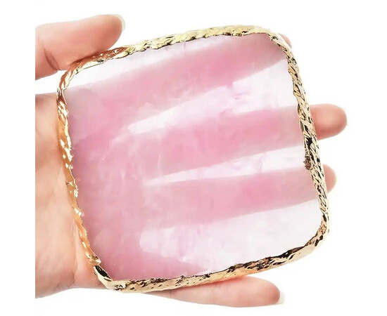 Изображение 3 Квадратная палитра для смешивания красок, гелей, гель лаков и других материалов (8,5х8,5см.), 386 Розовый