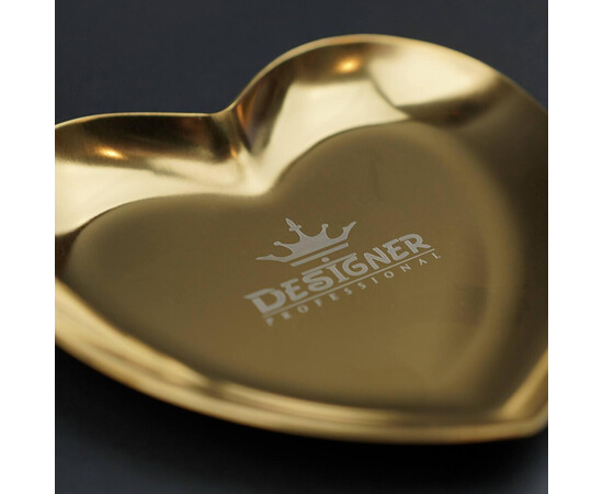 Зображення 2 Лоток металевий (9,3х9,3см.) "Серце" Дизайнер - для зберігання інструментів та декору Золото - Н
