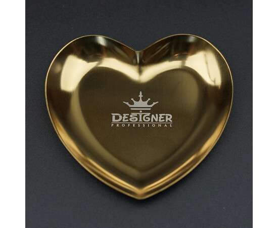 Зображення 3 Лоток металевий (9,3х9,3см.) "Серце" Дизайнер - для зберігання інструментів та декору Золото - Н