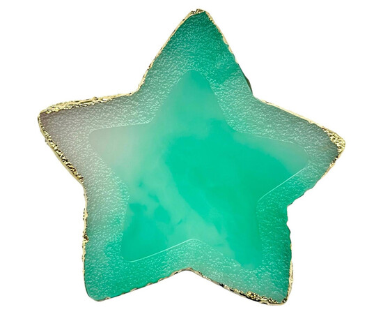 Зображення 2 Палітра у формі зірки для змішування фарб, гелів, гель лаків та інших матеріалів (10х10см.), 383 Зелений