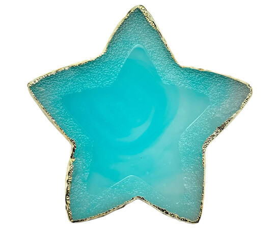 Изображение 2 Палитра в форме звезды для смешивания красок, гелей, гель лаков и других материалов (10х10см.), 383 Бирюзовый