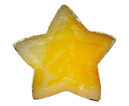 Зображення 2 Палітра у формі зірки для змішування фарб, гелів, гель лаків та інших матеріалів (10х10см.), 383 Жовтий