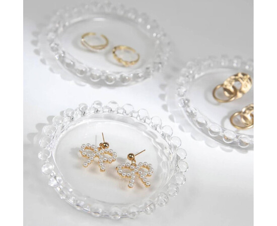 Зображення 4 Кругла прозора палітра для змішування фарб, гелів, гель лаків та інших матеріалів (9см.),355