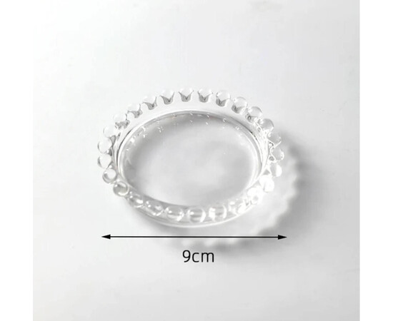 Зображення 3 Кругла прозора палітра для змішування фарб, гелів, гель лаків та інших матеріалів (9см.),355