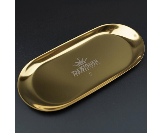 Зображення 4 Металевий плоский лоток Дизайнер (розмір - 18 х 8,7 см.) для зберігання інструментів та декору - S Gold