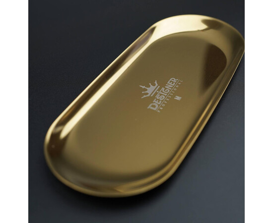 Зображення 2 Плоский металевий лоток Дизайнер (розмір - 23х9,8см.) для зберігання інструментів та декору - M Gold