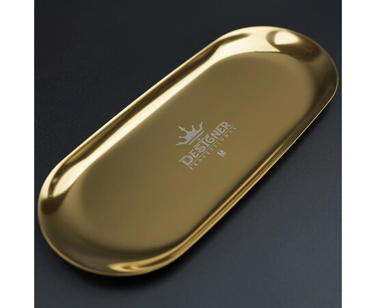 Зображення 3 Плоский металевий лоток Дизайнер (розмір - 23х9,8см.) для зберігання інструментів та декору - M Gold